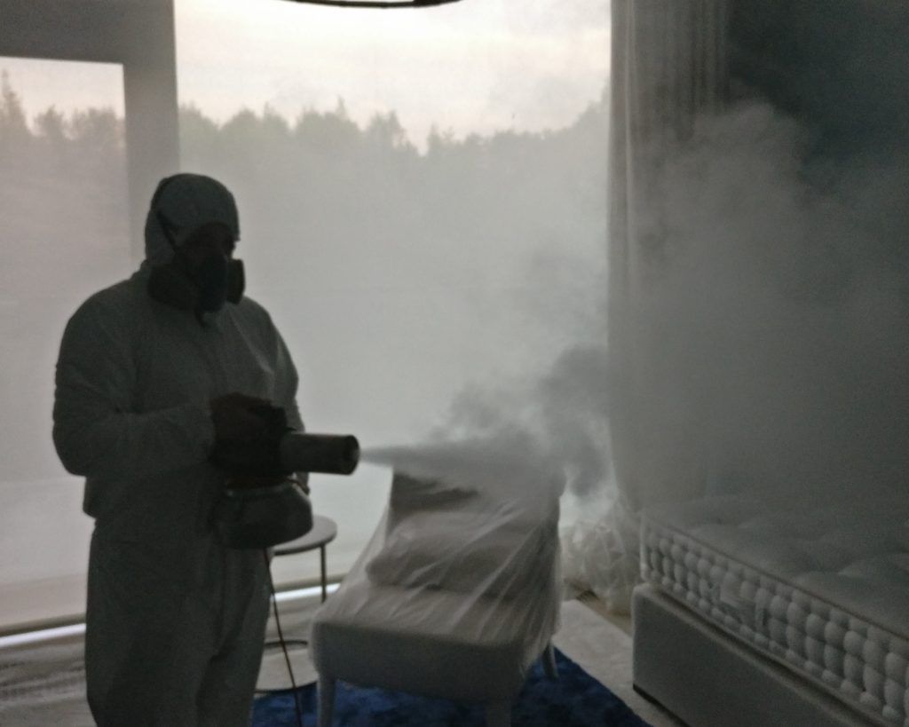 Сухой туман от запахов. Обработка сухим туманов в Кирове. Цены